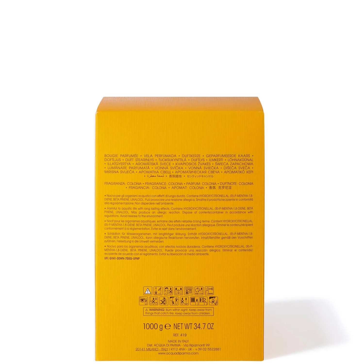 Acqua Di Parma Colonia Yellow Cube Candle 1kg 5 Acqua Di Parma Colonia Yellow Cube Candle 1kg - Image 5
