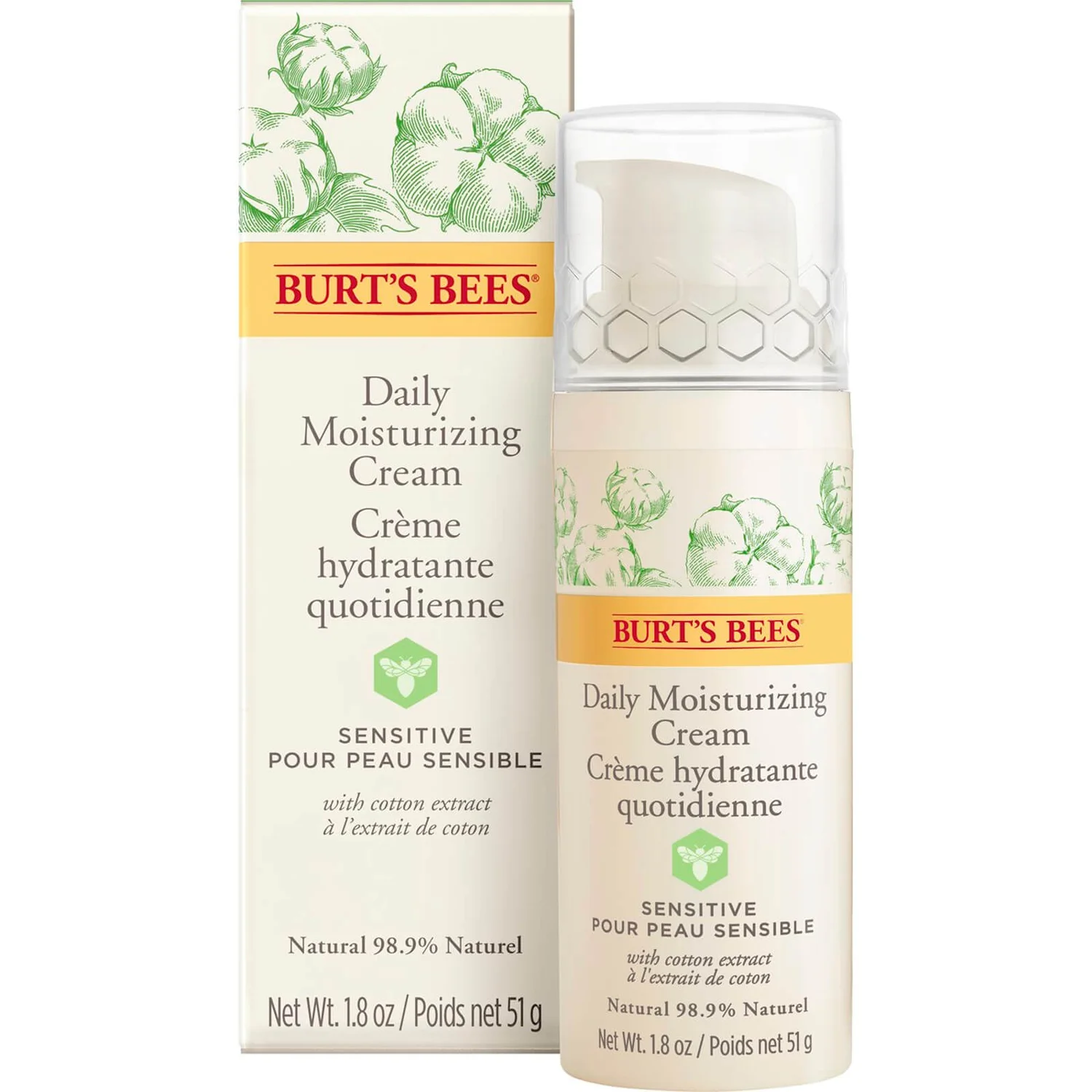 Burt's Bees Sensitive Daily Moisturising Cream 50g 1 Burt's Bees Sensitive Daily Moisturising Cream 50g