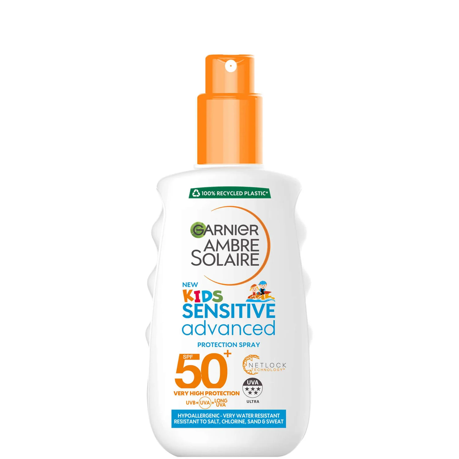 Garnier Ambre Solaire Kids Sensitive Sun Cream Spray SPF 50+ 200ml 1 Garnier Ambre Solaire Kids Sensitive Sun Cream Spray SPF 50+ 200ml