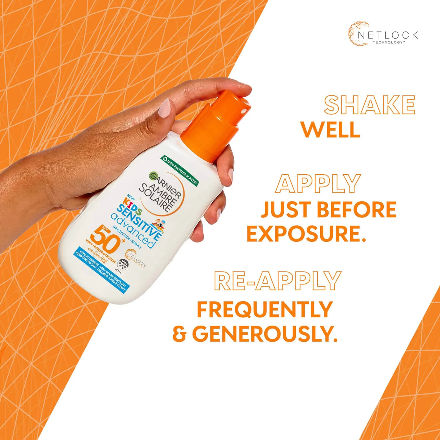 Garnier Ambre Solaire Kids Sensitive Sun Cream Spray SPF 50+ 200ml 6 Garnier Ambre Solaire Kids Sensitive Sun Cream Spray SPF 50+ 200ml - Image 6