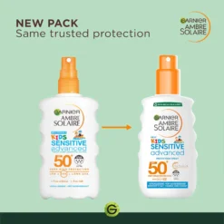 Garnier Ambre Solaire Kids Sensitive Sun Cream Spray SPF 50+ 200ml 8 Garnier Ambre Solaire Kids Sensitive Sun Cream Spray SPF 50+ 200ml -Skincare Store 10787619 5985080449189369