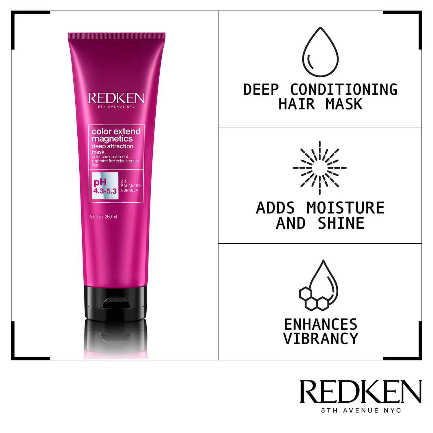 Redken Colour Extend Magnetic Mask (250ml) 5 Redken Colour Extend Magnetic Mask (250ml) - Image 5