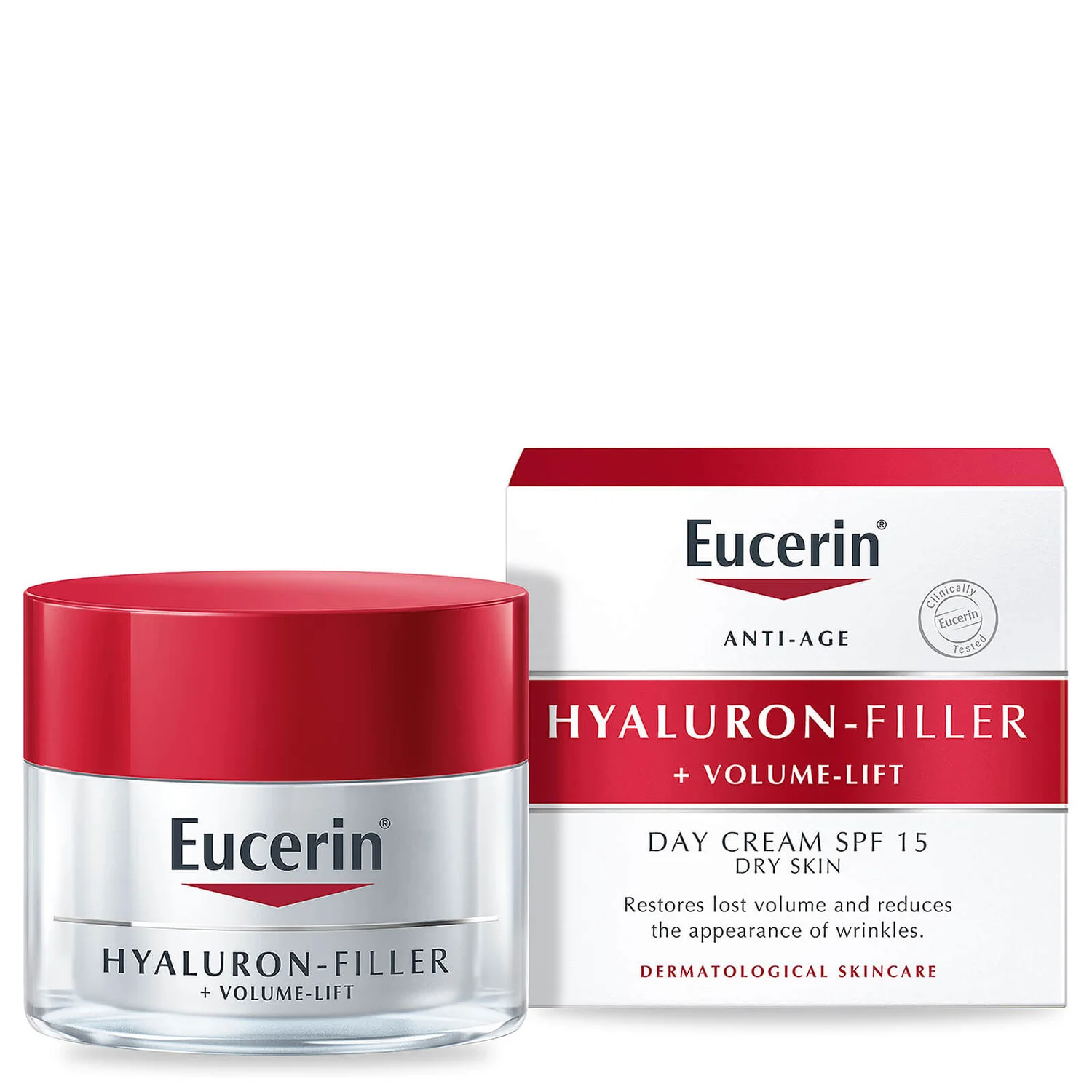 Eucerin Hyaluron-Filler + Volume-Lift Day Cream SPF15 For Dry Skin 50ml 1 Eucerin Hyaluron-Filler + Volume-Lift Day Cream SPF15 For Dry Skin 50ml