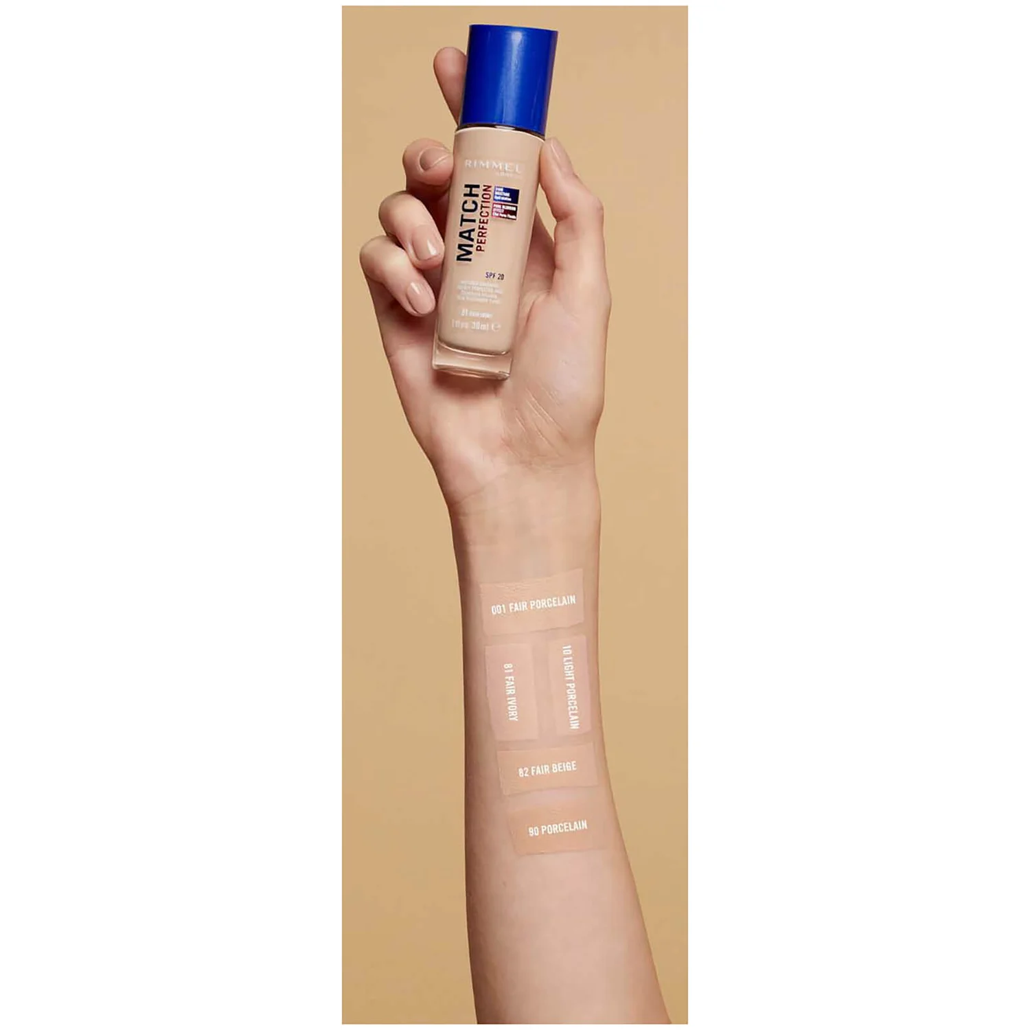 Rimmel London SPF 20 Match Perfection Foundation 30ml (Various Shades) 4 Rimmel London SPF 20 Match Perfection Foundation 30ml (Various Shades) - Image 4