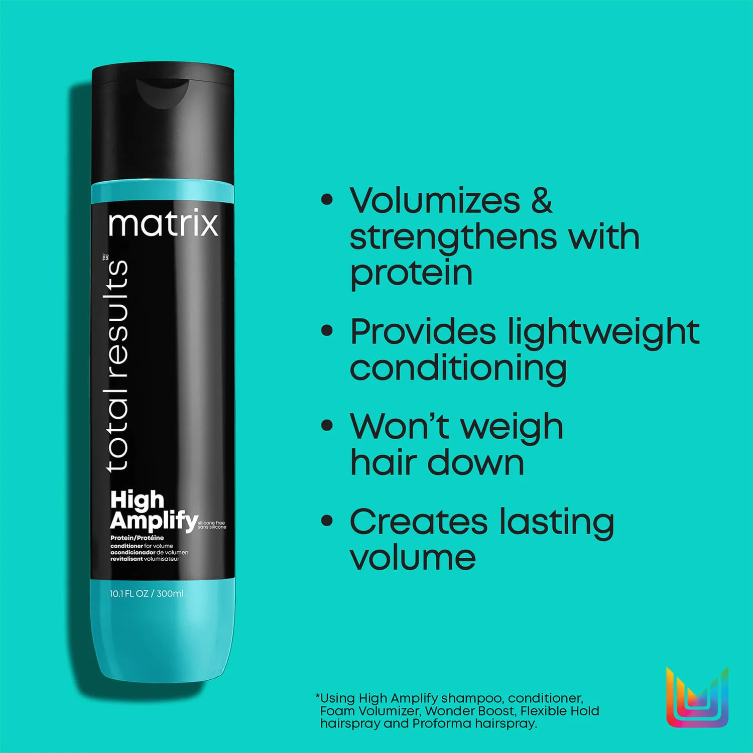 Matrix Total Results Volumising High Amplify Conditioner For Fine And Flat Hair 300ml 4 Matrix Total Results Volumising High Amplify Conditioner For Fine And Flat Hair 300ml - Image 4