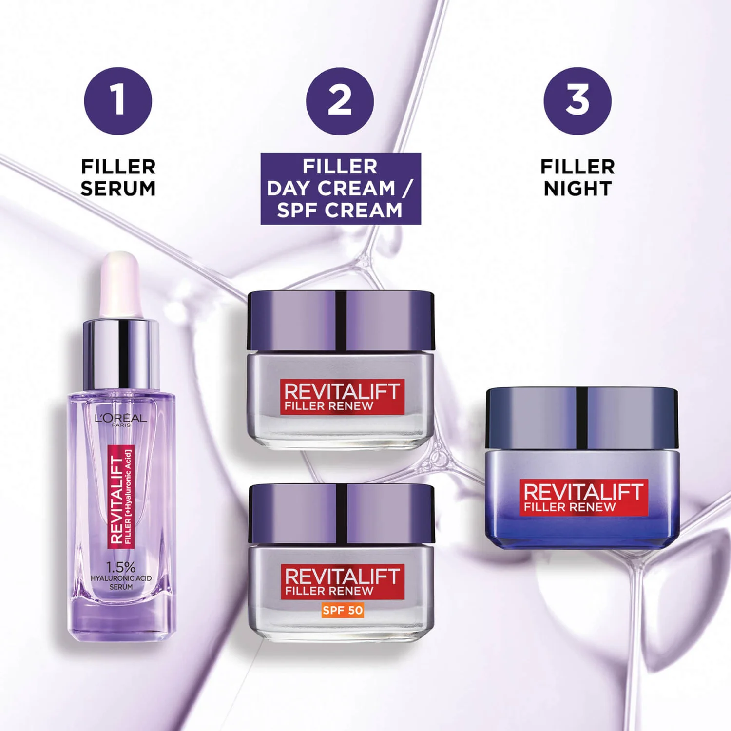 L’Oréal Paris L'Oréal Paris Revitalift Filler Renew Anti-Ageing Day Cream 50ml 5 L’Oréal Paris L'Oréal Paris Revitalift Filler Renew Anti-Ageing Day Cream 50ml - Image 5