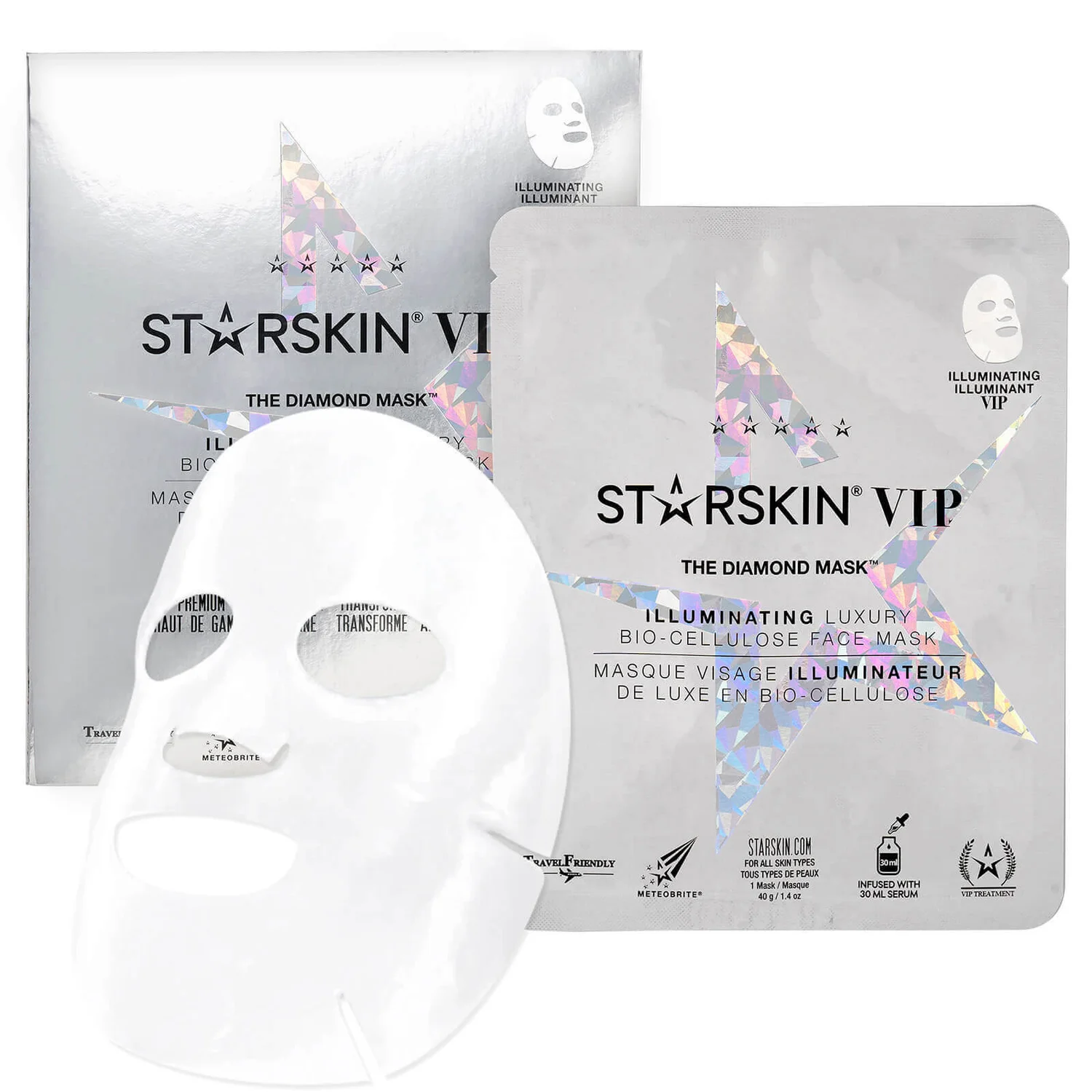 STARSKIN The Diamond Mask™ VIP Illuminating Coconut Bio-Cellulose Second Skin Face Mask 1 STARSKIN The Diamond Mask™ VIP Illuminating Coconut Bio-Cellulose Second Skin Face Mask