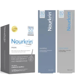 Nourkrin Man For Hair Preservation 6 Month Bundle With Shampoo And Conditioner X2 (Worth £311.78)