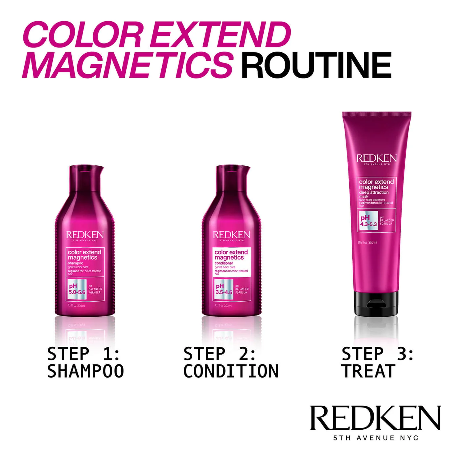 Redken Color Extend Magnetic Shampoo Duo (2 X 300ml) 5 Redken Color Extend Magnetic Shampoo Duo (2 X 300ml) - Image 5