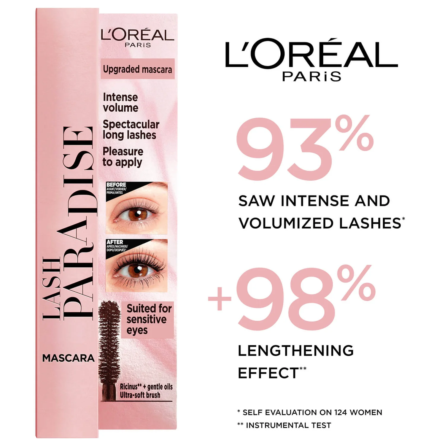 L’Oréal Paris L’Oréal Castor Oil-Enriched Paradise Volumising Mascara - Black 6.4ml 6 L’Oréal Paris L’Oréal Castor Oil-Enriched Paradise Volumising Mascara - Black 6.4ml - Image 6
