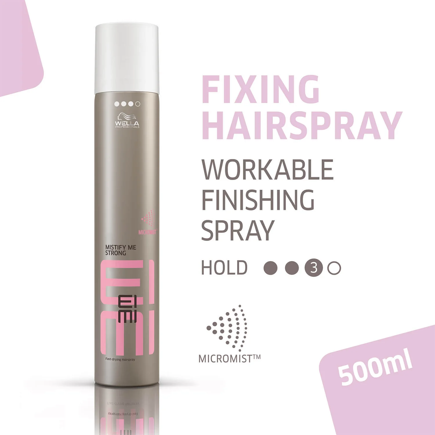 Wella Professionals Care EIMI Mistify Me Strong Hairspray 500ml 6 Wella Professionals Care EIMI Mistify Me Strong Hairspray 500ml - Image 6