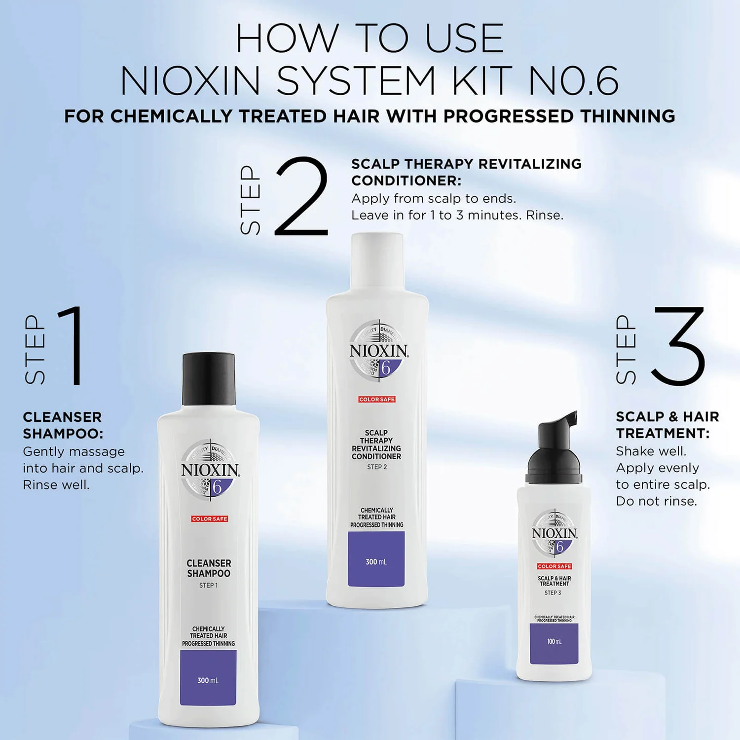 NIOXIN 3-Part System 6 Scalp And Hair Treatment For Chemically Treated Hair With Progressed Thinning 100ml 4 NIOXIN 3-Part System 6 Scalp And Hair Treatment For Chemically Treated Hair With Progressed Thinning 100ml - Image 4