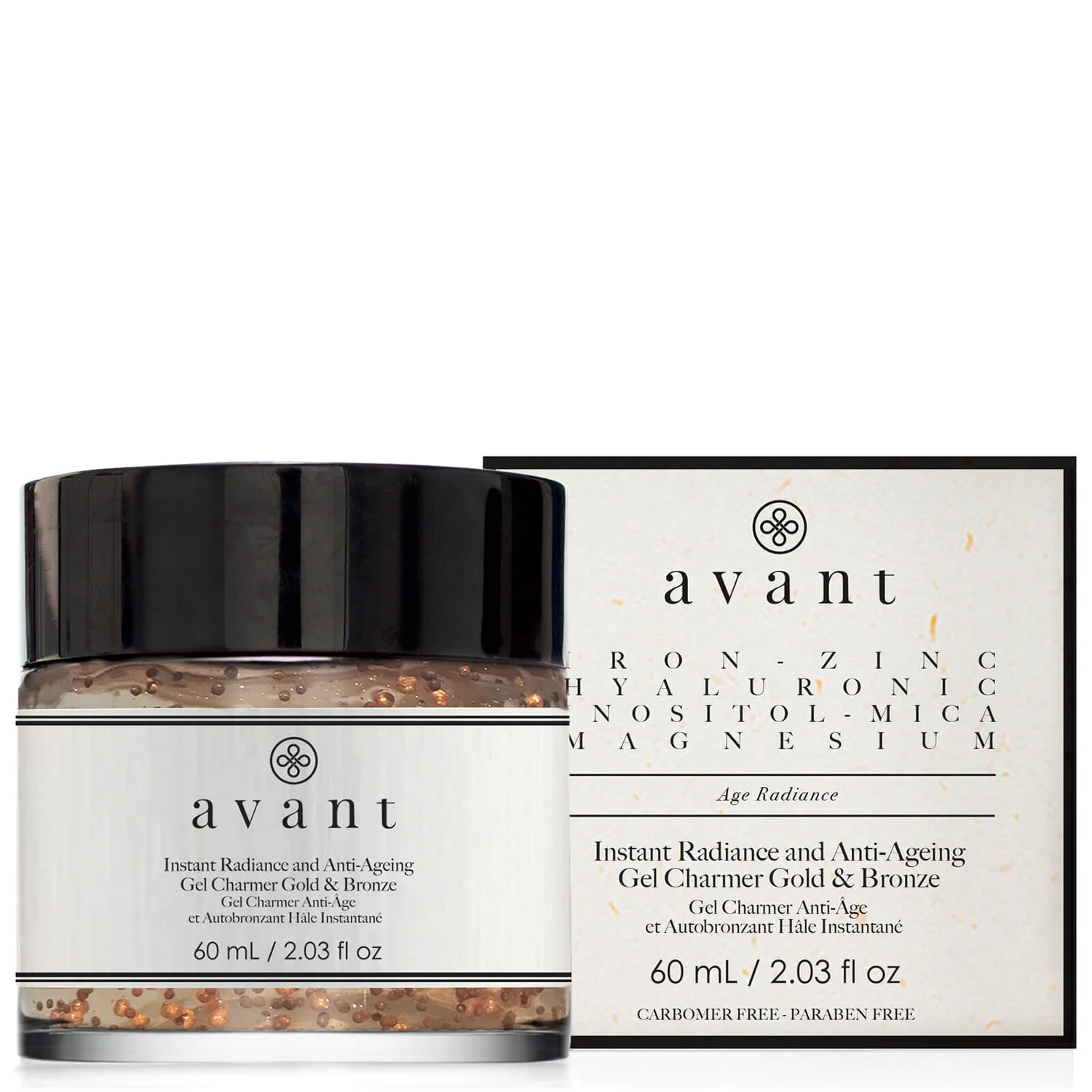 Avant Skincare Instant Radiance And Anti-Ageing Gel Charmer Gold & Bronze 60ml 1 Avant Skincare Instant Radiance And Anti-Ageing Gel Charmer Gold & Bronze 60ml