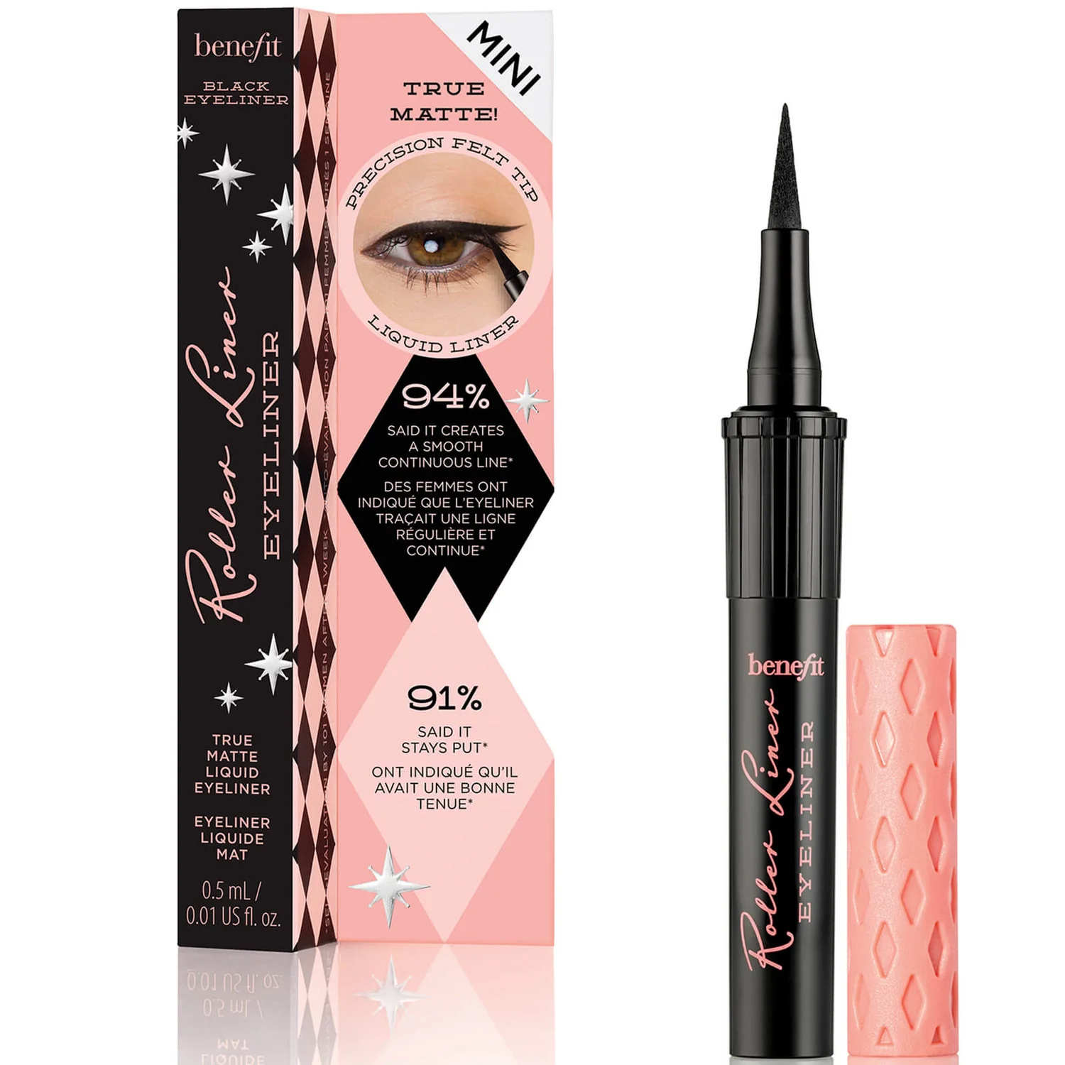 Benefit Roller Liner Liquid Eyeliner Mini Black 1 Benefit Roller Liner Liquid Eyeliner Mini Black