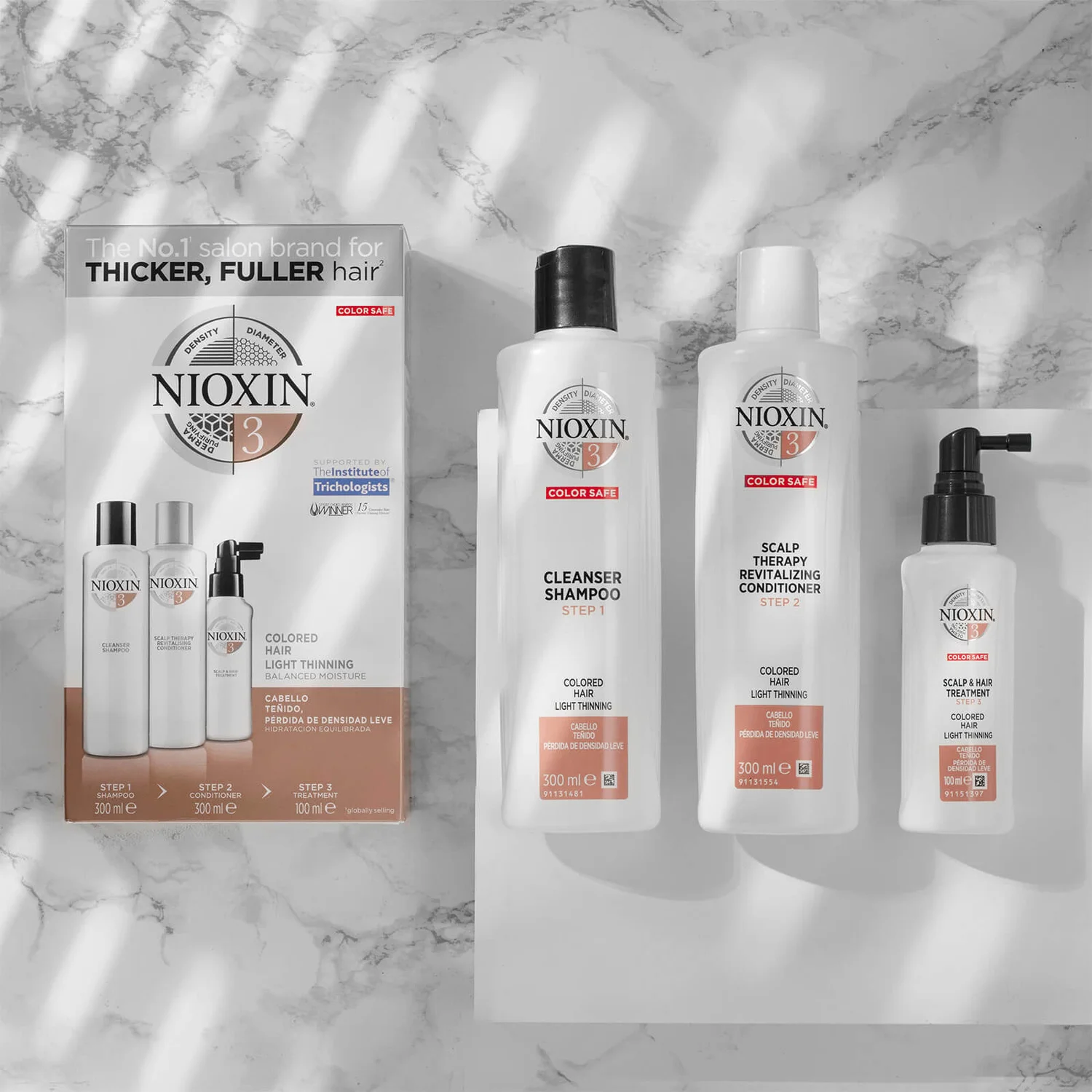 NIOXIN 3-Part System 3 Loyalty Kit For Coloured Hair With Light Thinning 2 NIOXIN 3-Part System 3 Loyalty Kit For Coloured Hair With Light Thinning - Image 2