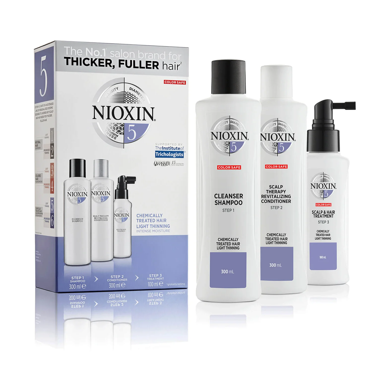 NIOXIN 3-Part System 5 Loyalty Kit For Chemically Treated Hair With Light Thinning 1 NIOXIN 3-Part System 5 Loyalty Kit For Chemically Treated Hair With Light Thinning