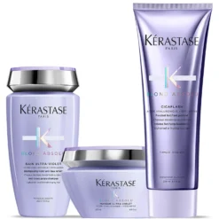 Kérastase Blond Absolu Ultra Violet Shampoo, Masque And Conditioner Trio