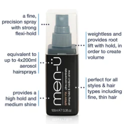 Men-ü Men's Hair Spray Fix 100ml -Skincare Store 12019101 1384936856967498