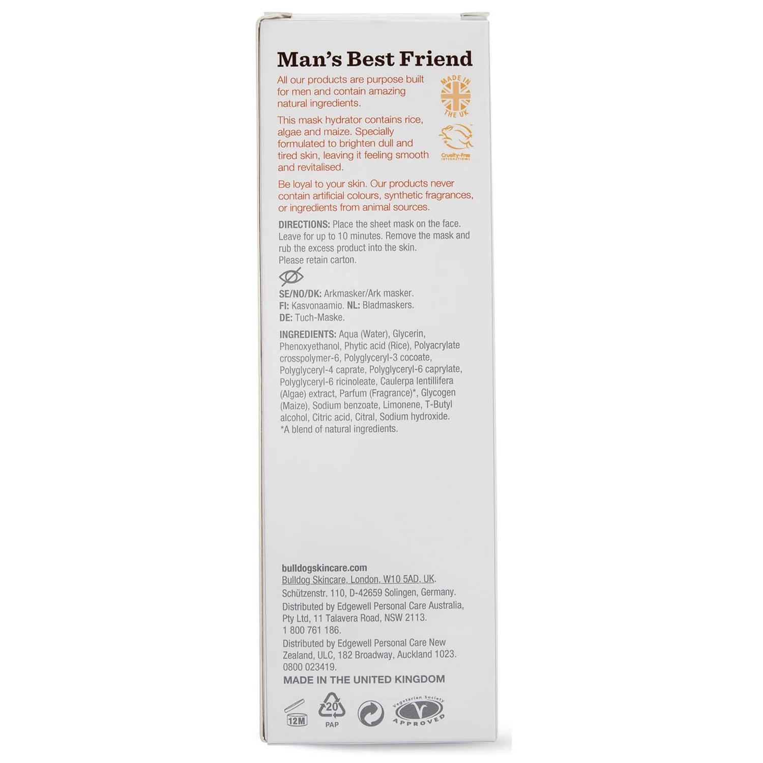 Bulldog Energising Face Mask 100ml 3 Bulldog Energising Face Mask 100ml - Image 3