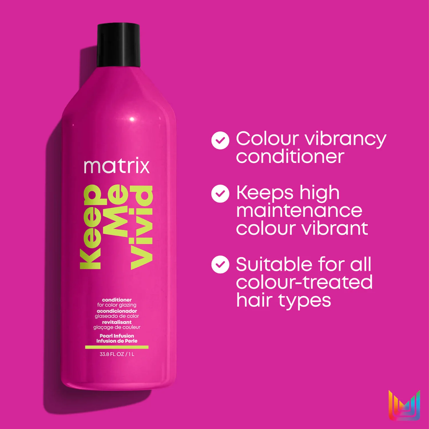 Matrix Keep Me Vivid Colour Enhancing Conditioner For Coloured Hair 1000ml 4 Matrix Keep Me Vivid Colour Enhancing Conditioner For Coloured Hair 1000ml - Image 4