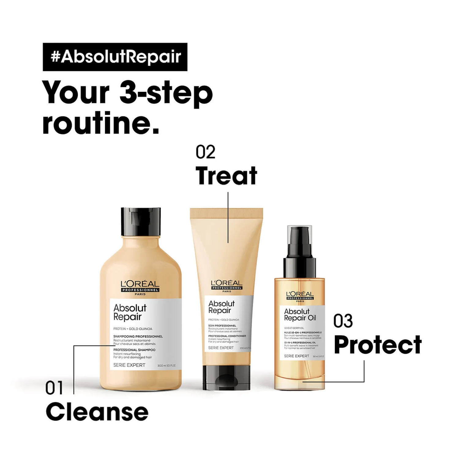 L'Oréal Professionnel Serié Expert Absolut Repair Gold Conditioner 200ml 5 L'Oréal Professionnel Serié Expert Absolut Repair Gold Conditioner 200ml - Image 5