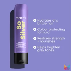 Matrix Total Results So Silver Conditioner For Blonde, Silver & Grey Hair 300ml -Skincare Store 12202413 4985090834477040