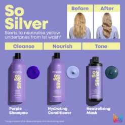 Matrix Total Results So Silver Purple Toning Conditioner For Blonde, Silver And Grey Hair 1000ml -Skincare Store 12202414 1595068992049932