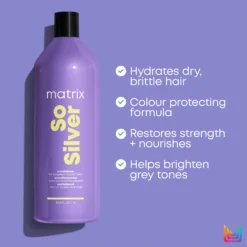 Matrix Total Results So Silver Purple Toning Conditioner For Blonde, Silver And Grey Hair 1000ml -Skincare Store 12202414 1895068992009504