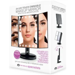 Rio 24 LED Touch Dimmable Cosmetic Makeup Mirror With 2X & 3X Magnification -Skincare Store 12260155 1314779237438471