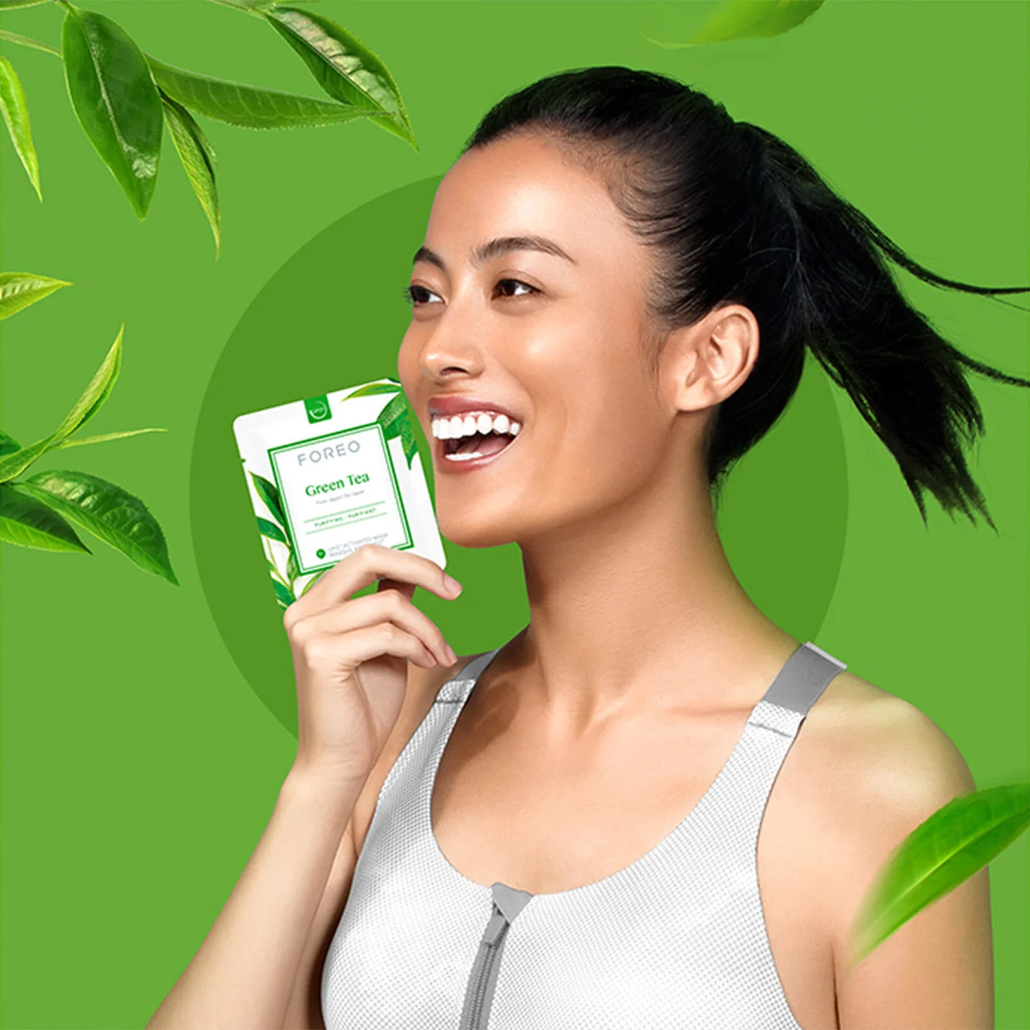 FOREO Green Tea UFO Purifying Face Mask (6 Pack) 4 FOREO Green Tea UFO Purifying Face Mask (6 Pack) - Image 4