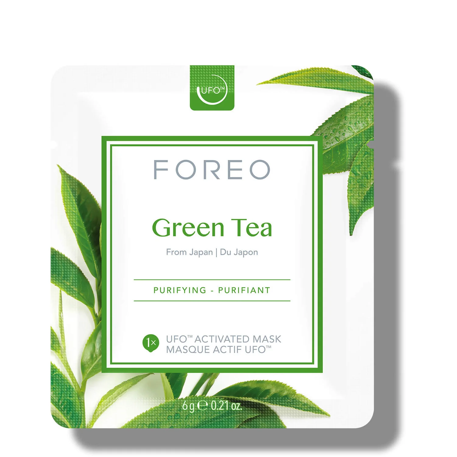 FOREO Green Tea UFO Purifying Face Mask (6 Pack) 2 FOREO Green Tea UFO Purifying Face Mask (6 Pack) - Image 2