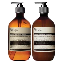 Aesop Geranium Cleanser And Reverence Hand Wash Duo (Worth £60.00)
