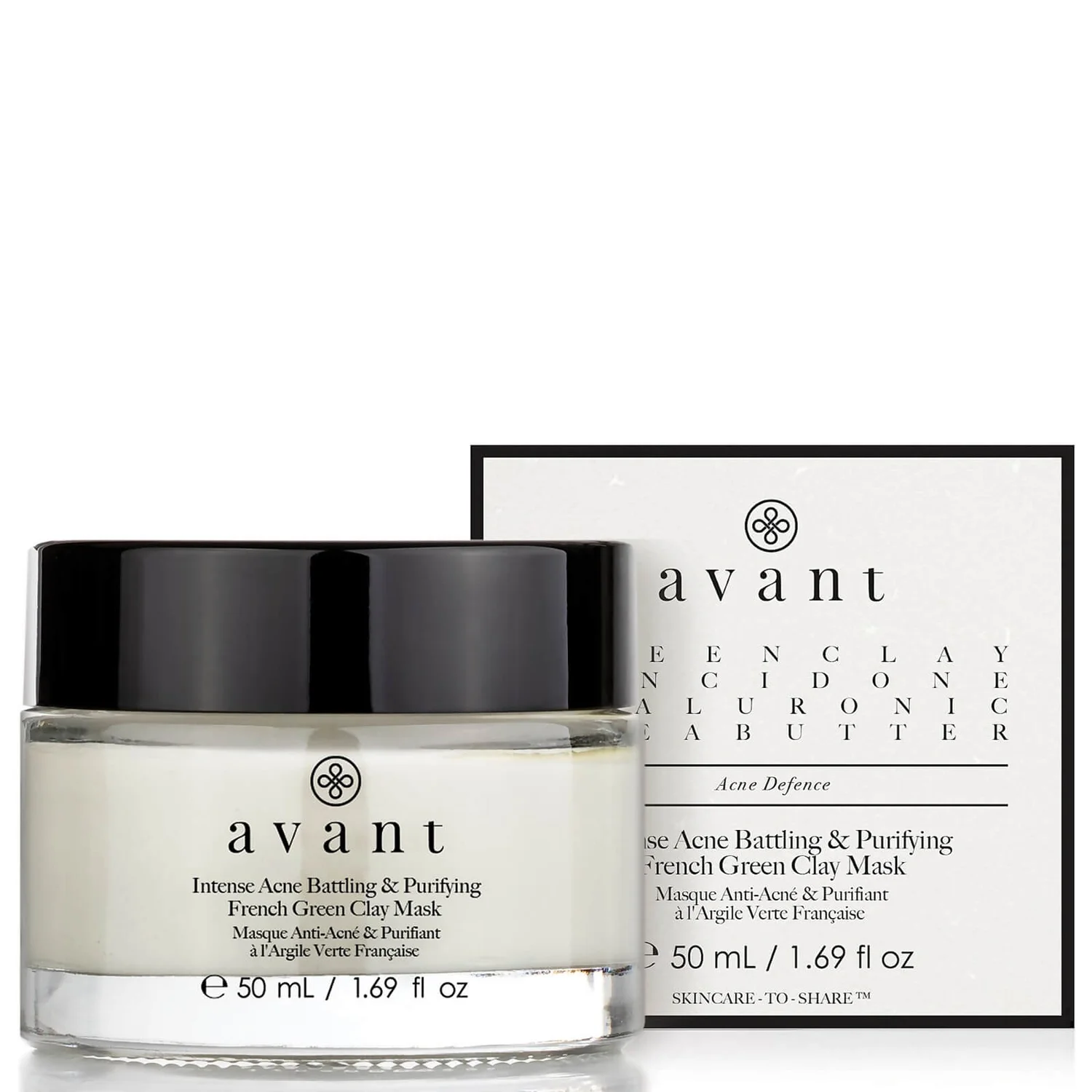 Avant Skincare Intense Acne Battling And Purifying French Green Clay Mask 50ml 1 Avant Skincare Intense Acne Battling And Purifying French Green Clay Mask 50ml