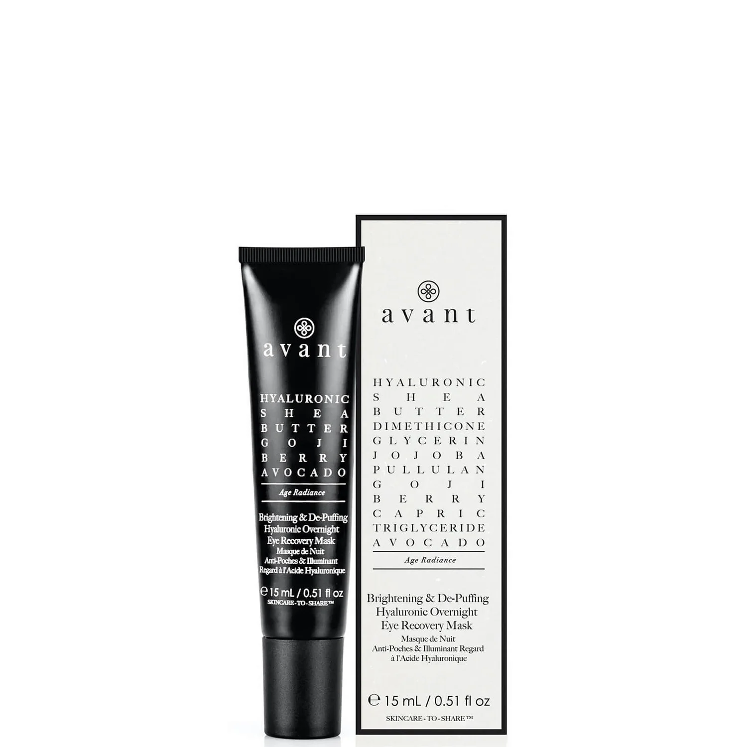 Avant Skincare Brightening And De-Puffing Hyaluronic Overnight Eye Recovery Mask 15ml 1 Avant Skincare Brightening And De-Puffing Hyaluronic Overnight Eye Recovery Mask 15ml