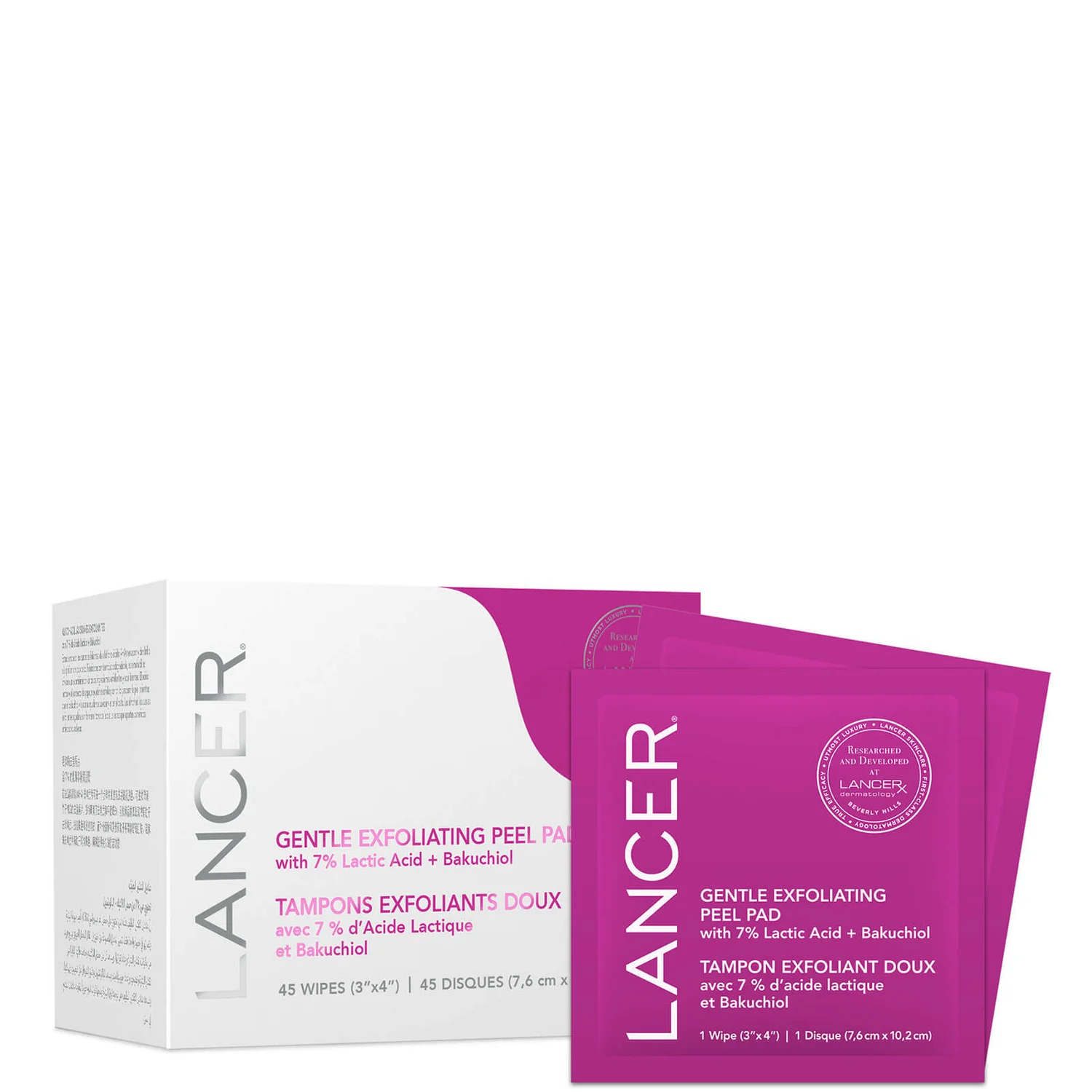 Lancer Gentle Exfoliating Peel Pads (45 Pads) 1 Lancer Gentle Exfoliating Peel Pads (45 Pads)
